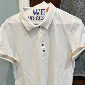 Burberry White Polo Blouse